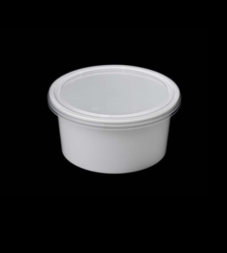 250 ml Tall White Round