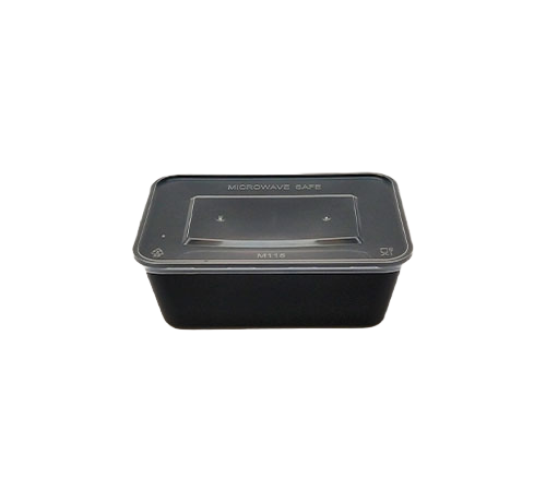 750 ml Black Rectangular