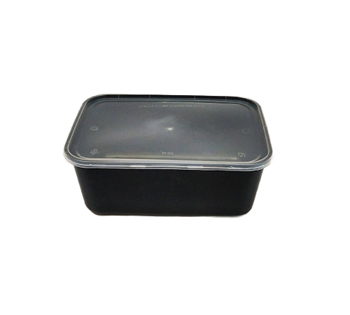 1500 ml Black Rectangular