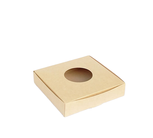 Square Kraft Brown Window Box