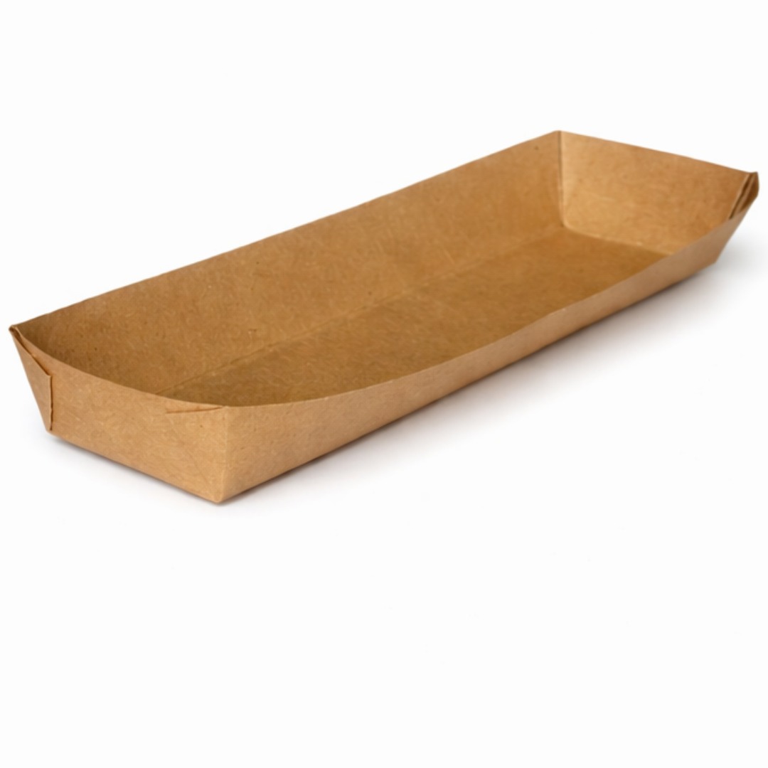 Coated Long Paper Food Tray