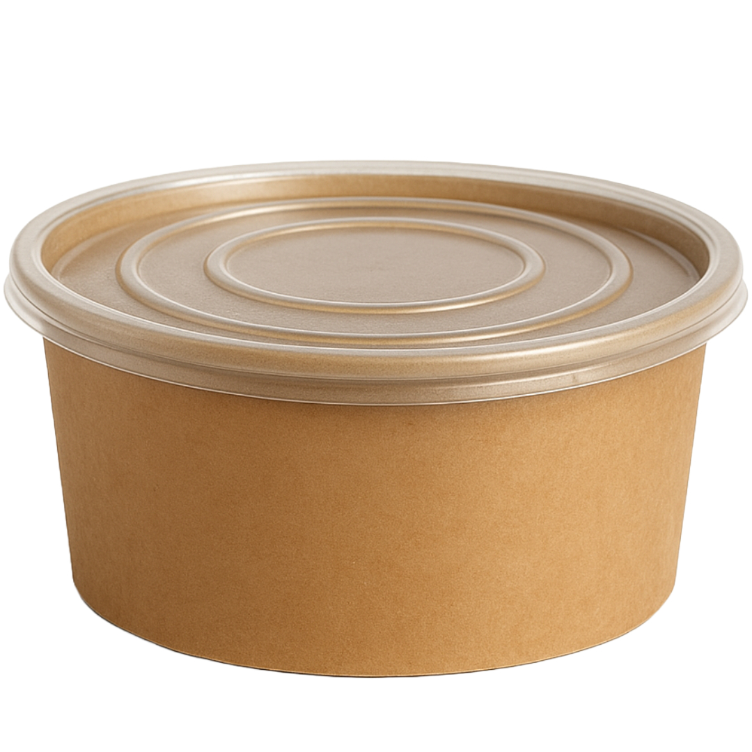 Kraft Container with Clear Lid