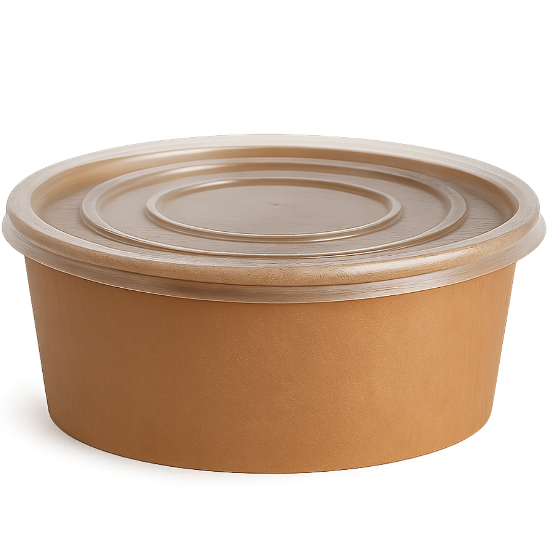 Kraft Paper Container with Clear Lid