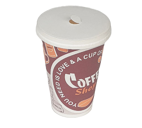 Large Printed Paper Cup with Lid