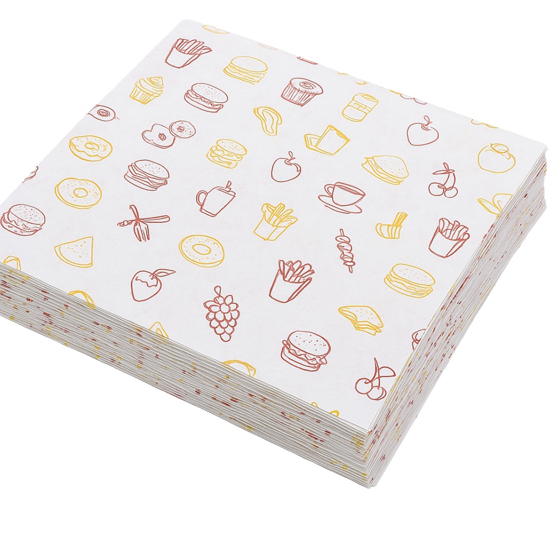 Red Print Wrapping Sheets