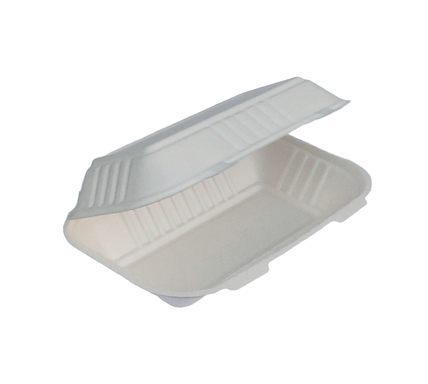 Clamshell White Bagasse Snack Box