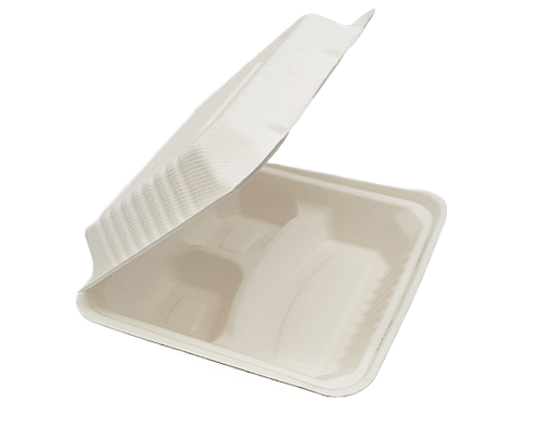 Clamshell Bagasse Takeaway Box