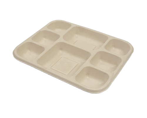 Brown Bagasse Deluxe Serving Tray