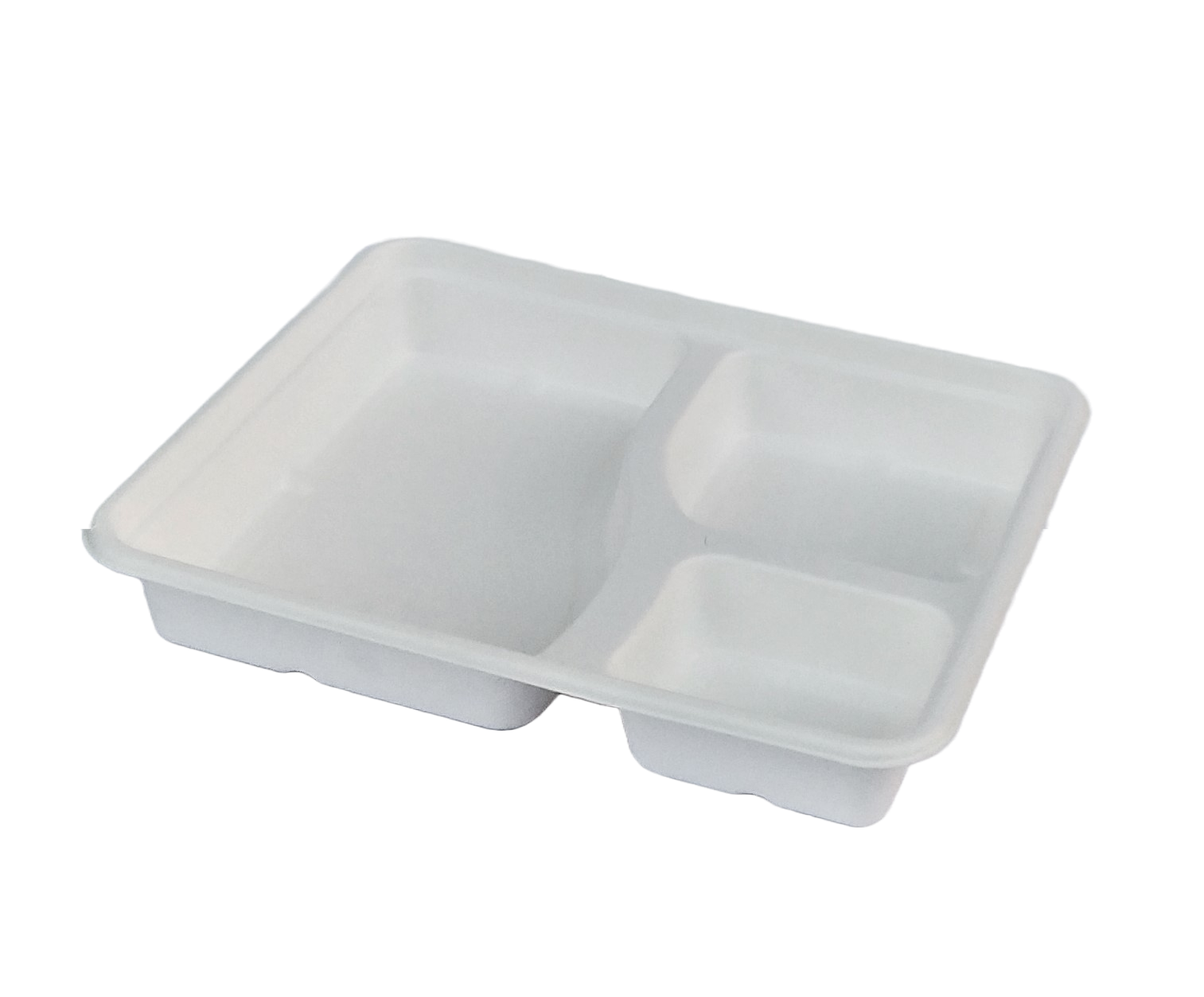 Classic White Bagasse Takeaway Tray