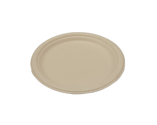 Round Brown Bagasse Heavy-Duty Main Plate