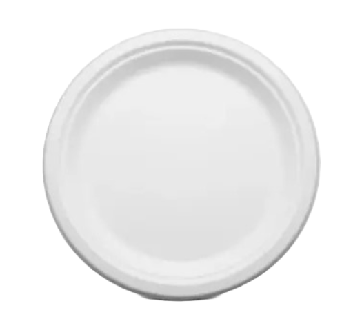 Round White Bagasse Premium Platter Plate