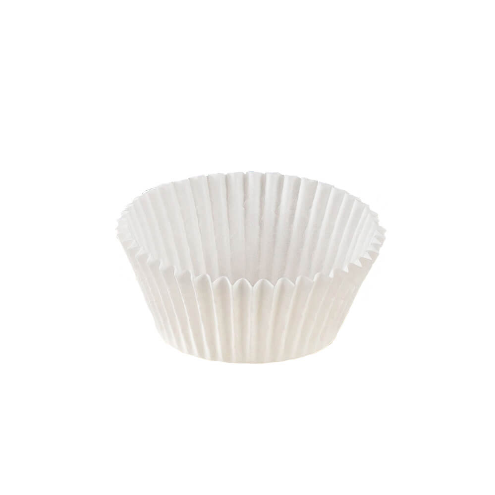 White Paper Baking Cup - Oven Safe Silicone Coated Muffin Liners (Standard)