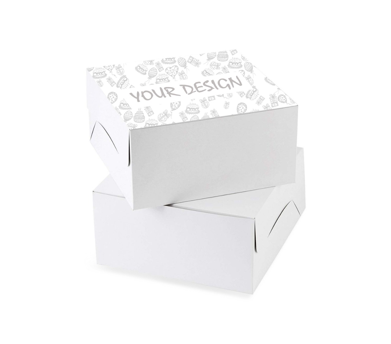 Corrugated Cake Box White(Single Print)