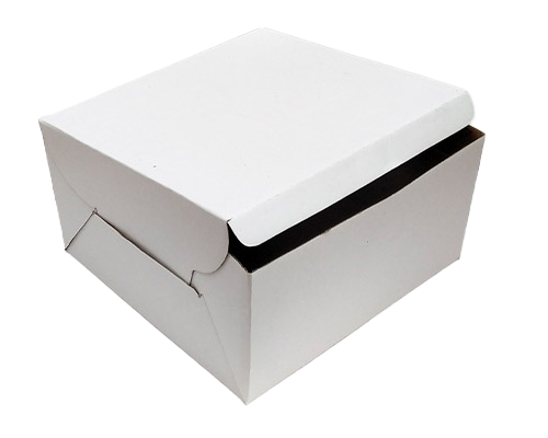 White Corrugated Cake Box