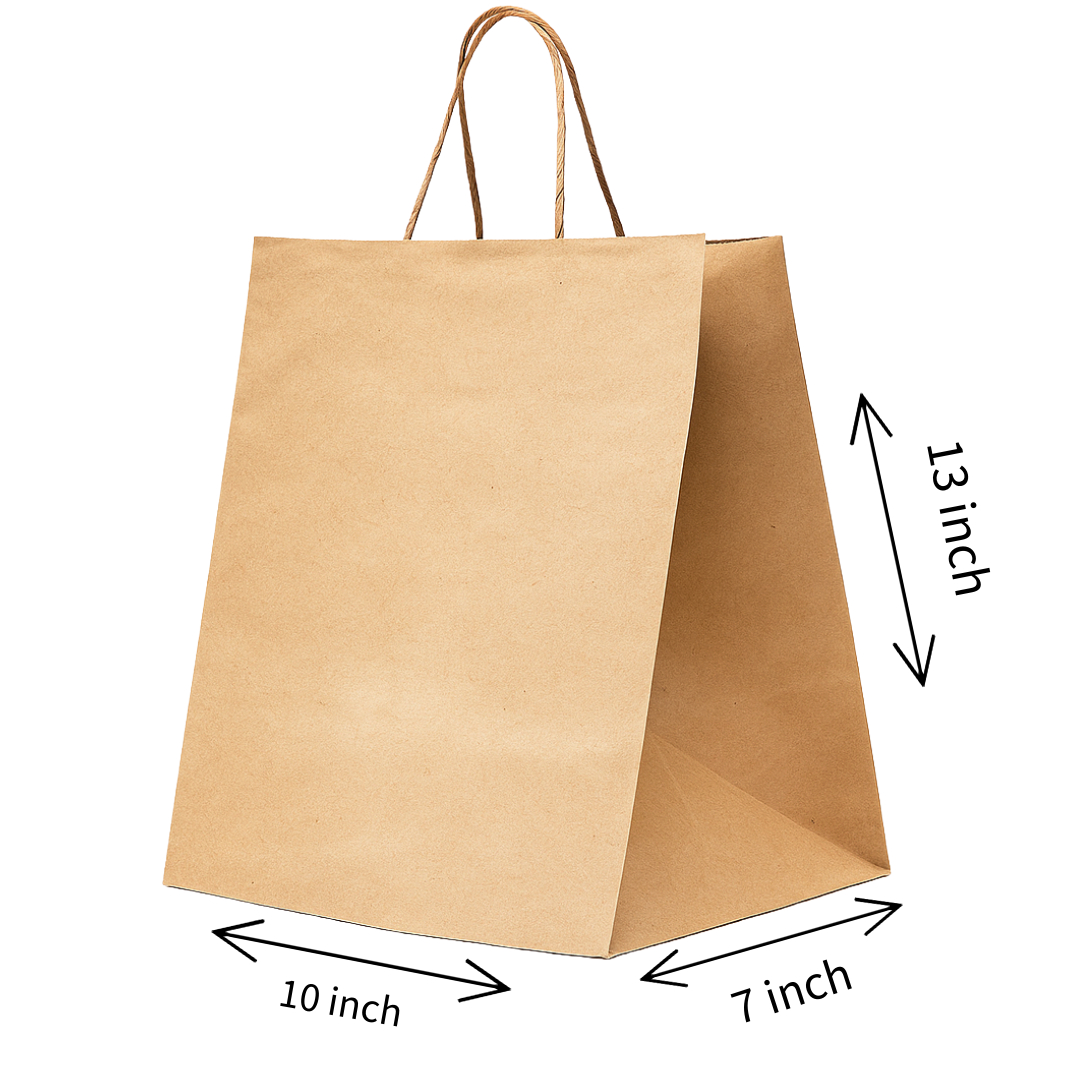 Brown Kraft Paper Bags with Twisted Handle