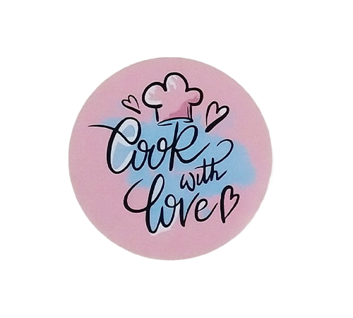Round (Cooked with Love)Sticker