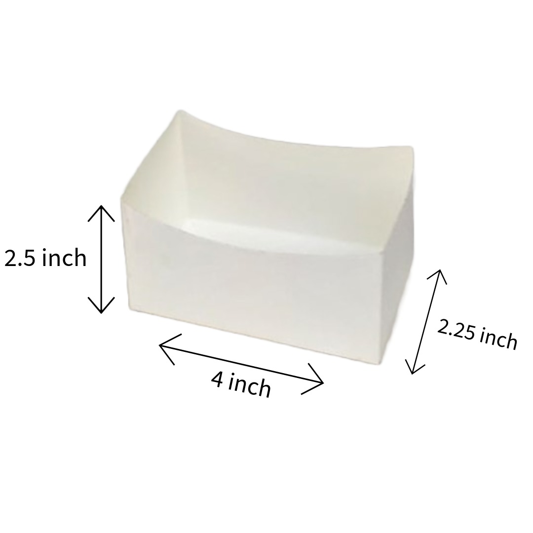 White Burger Holder (Base 4x2.25) Inches