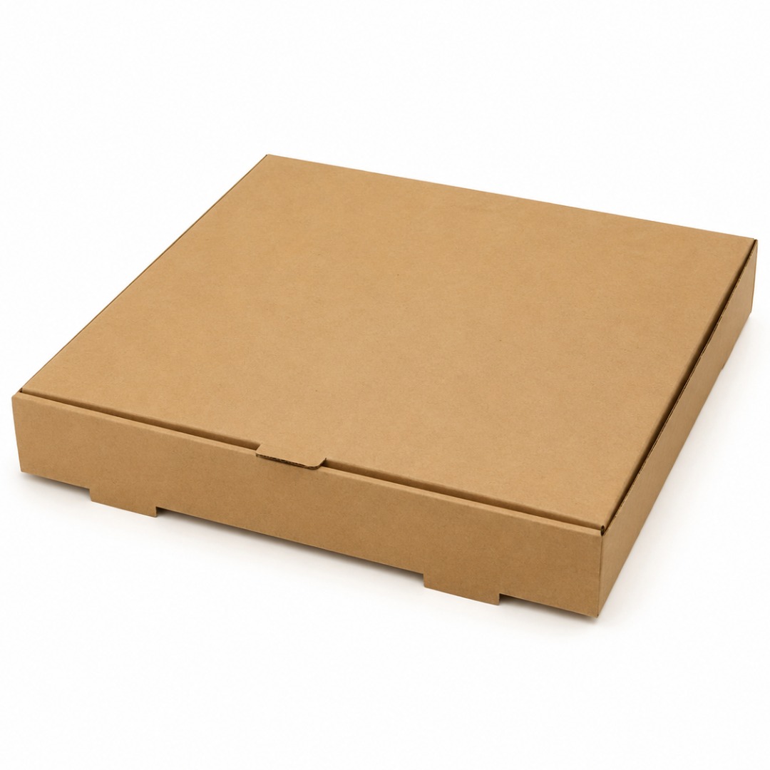 14 Inch Plain Kraft Corrugated Pizza Box