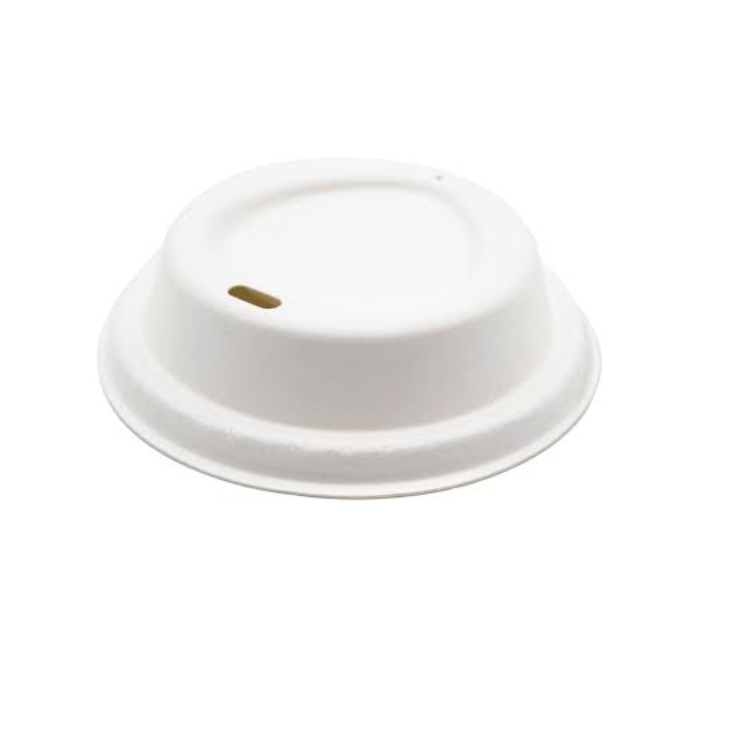 80 mm diameter Bagasse Sipper Lid(Fits 250ml Cups)