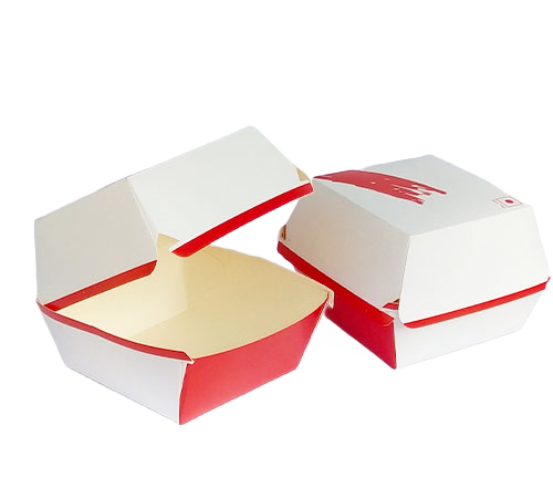 Jumbo Burger Box Red Print (5x5x4)Inches