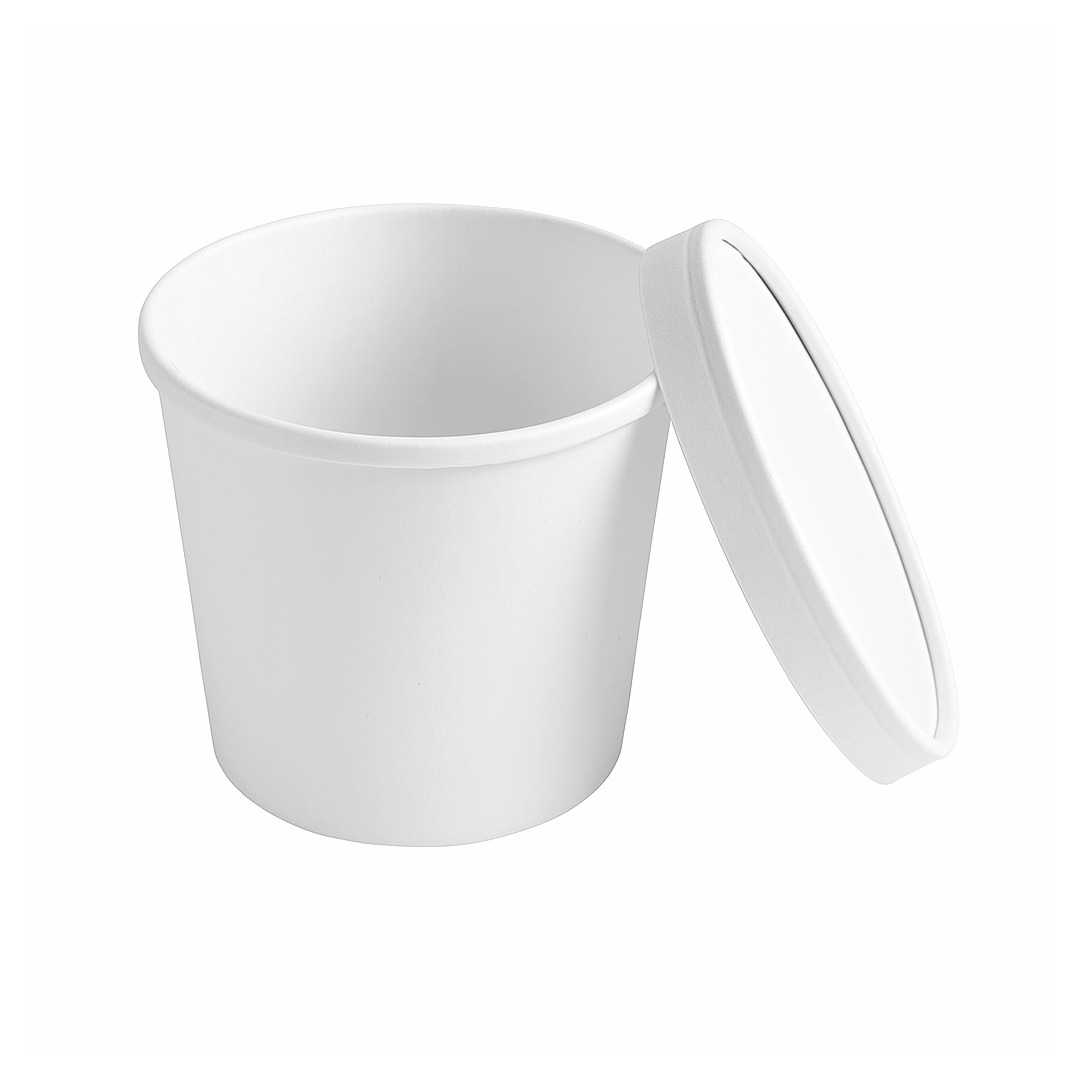 500 ml White Paper Round Container