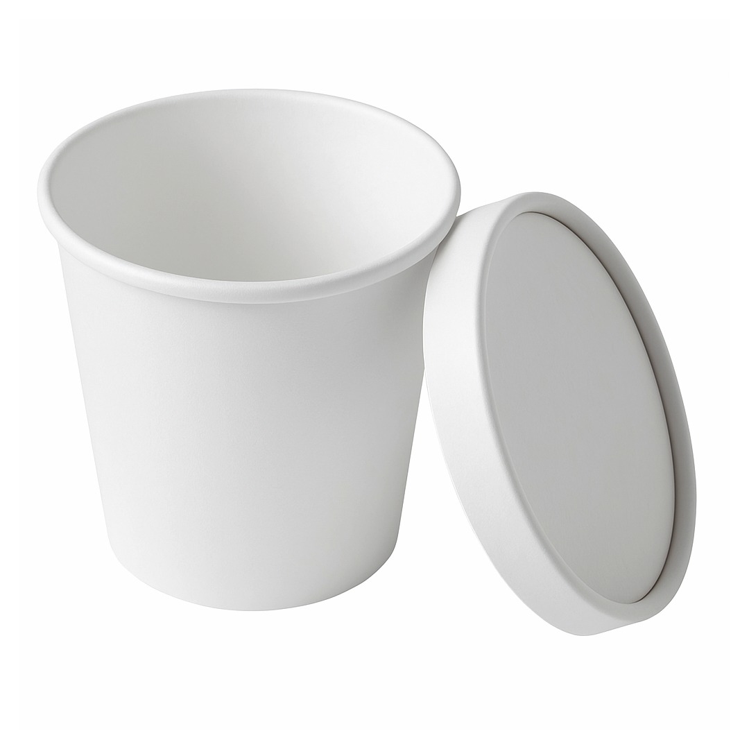 700 ml White Round Paper Container