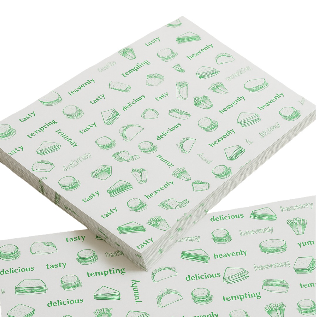 Green print Butter Paper sheets.