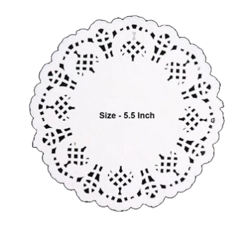 100 Pcs Round Paper Doyleys (5.5 Dia)