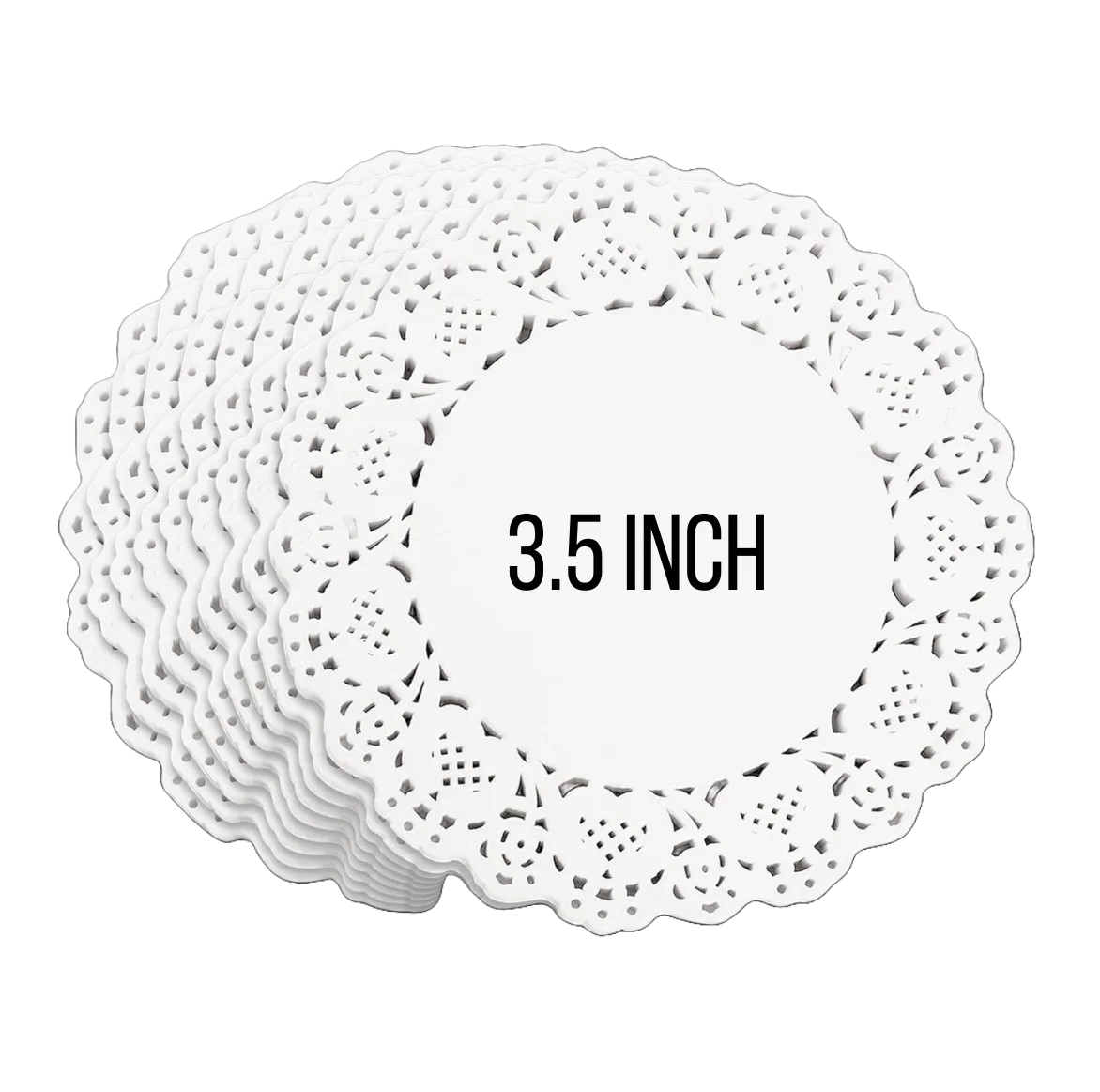 500 Pcs Round Paper doyleys (3.5 Dia)