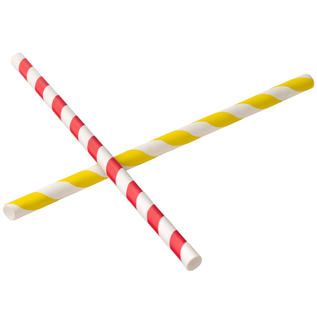 8mm Dia Coloured Paper Straw