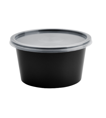 500 ml Black Round Container