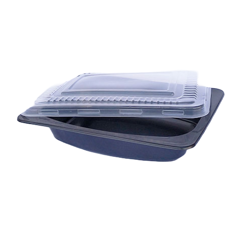 40 MM (550ml Black Pasta Tray with Lid