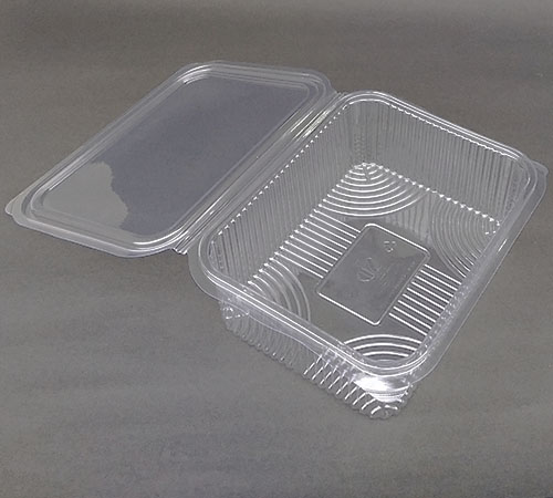 1500ml Clear PET Hinged Catering Box