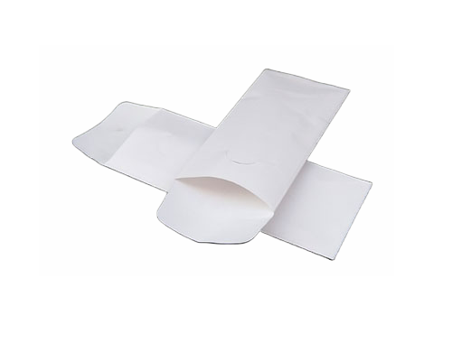7x2.5 Inches White Paper cutlery Pouch