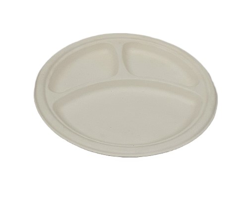 10-Inch Round 3-Compartment Durable Plate