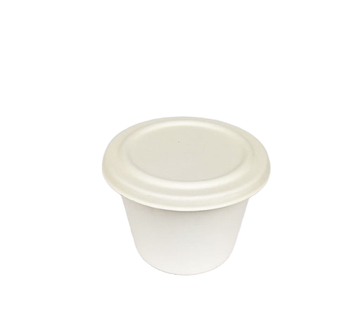 White Bagasse 475ml Bowl With Lid