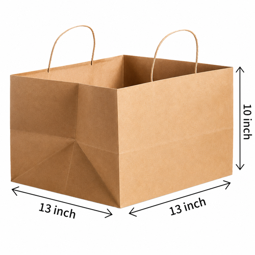 CakeLift XL Kraft Cake Box Carry Bag 13x13x10 Inch