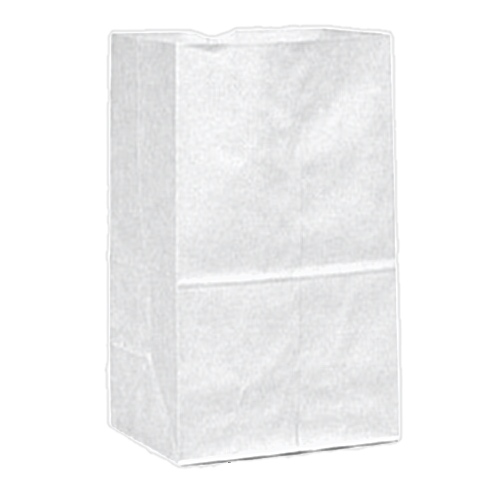 #12 White Paper Grocery Bag - Tall Square Bottom (7x4.25x13.75 in)