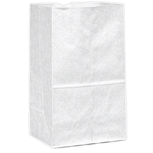 #14 White Paper Grocery Bag - SOS Style (8.25x4.85x11.75 in)