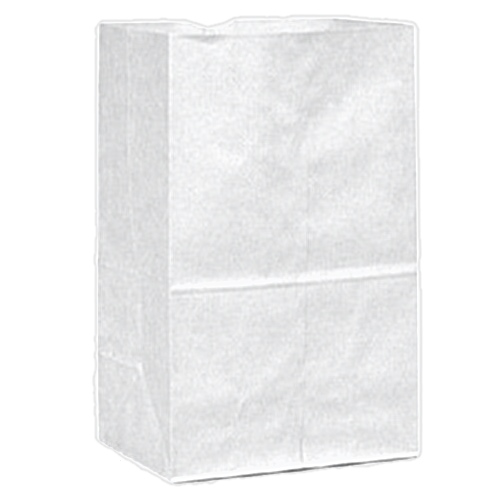#16 Large White Paper Grocery Bag - Square Bottom (9x4.75x14 in)