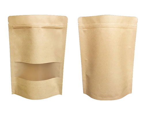 8x11.75 Inches Brown Standup Zipper pouch (750 Gms)