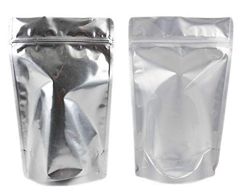 8x12 Inches Silver Standup zipper pouch (750 Gms)