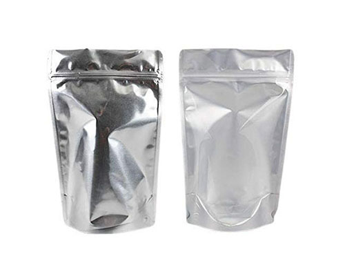 6X9.5 Inches Silver Standup Zipper pouch (350Gms)